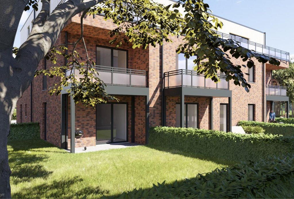 Terrasse mit Garten, Neubau Hamminkeln-Brünen