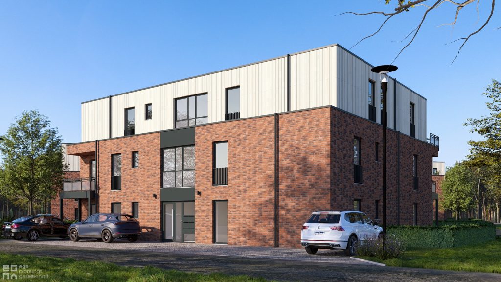 Visualisierung Neubau Hamminkeln-Brünen, Außenansicht