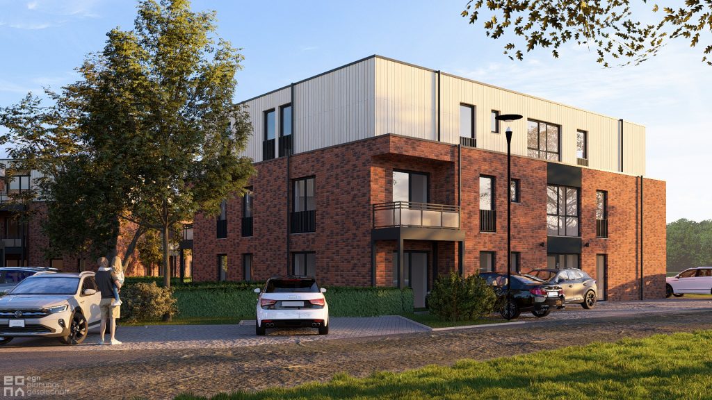 Visualisierung Neubau Hamminkeln-Brünen, Straßenansicht