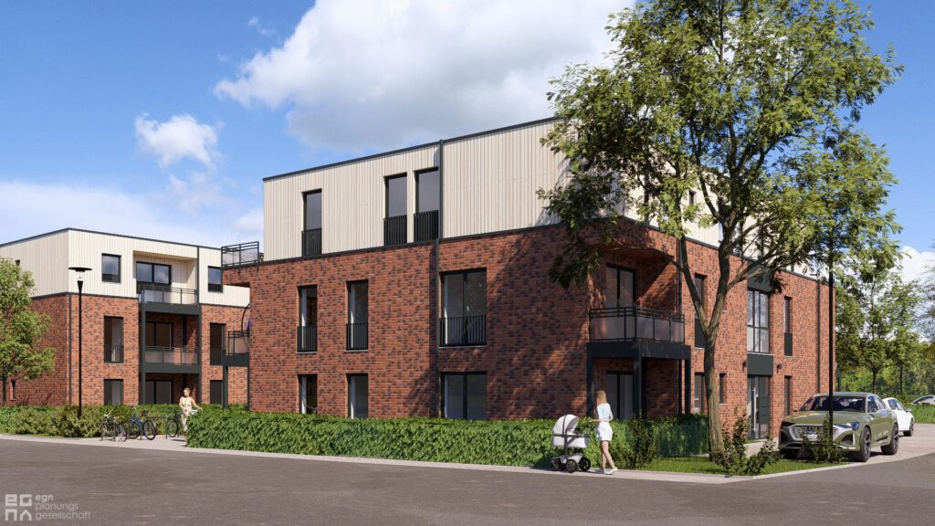 Haus B, barrierefreie Eigentumswohnungen in Hamminkeln-Brünen, Außenansicht